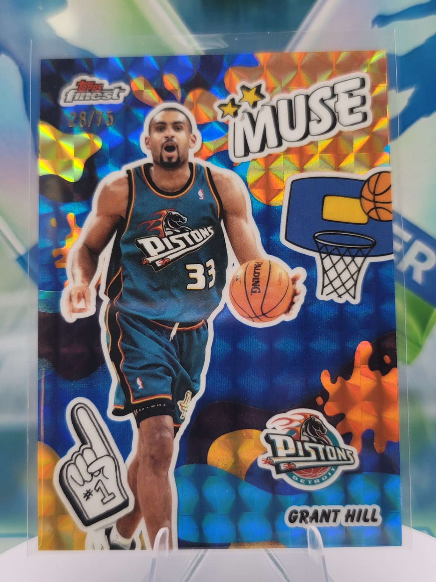 2026 Topps Topps Finest Grant Hill — 2026 Topps Topps Finest Muse Geometric Grant Hill #28 of 75