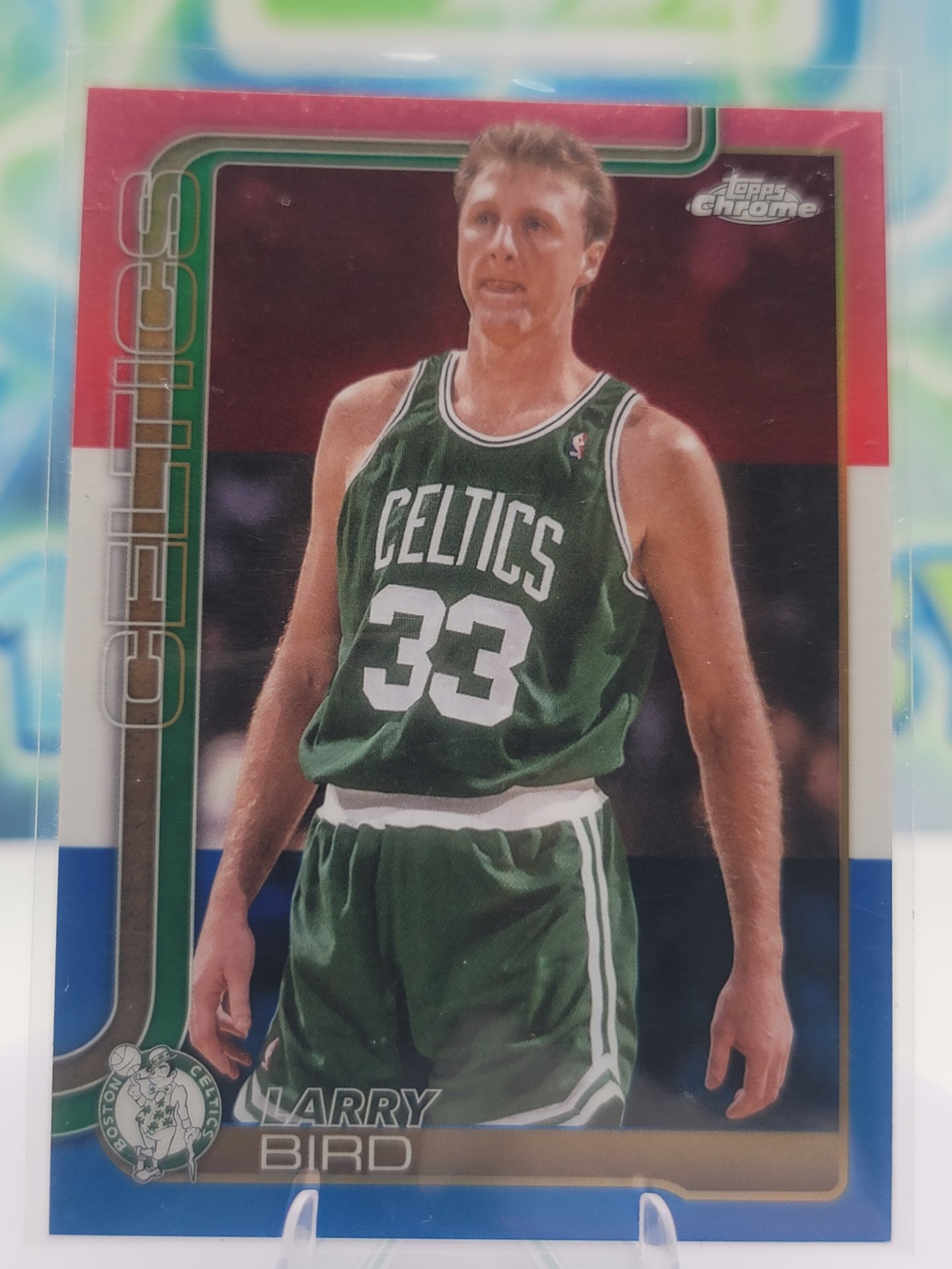 2025 Topps Topps Chrome Larry Bird — 2025 Topps Topps Chrome Red White Blue Larry Bird
