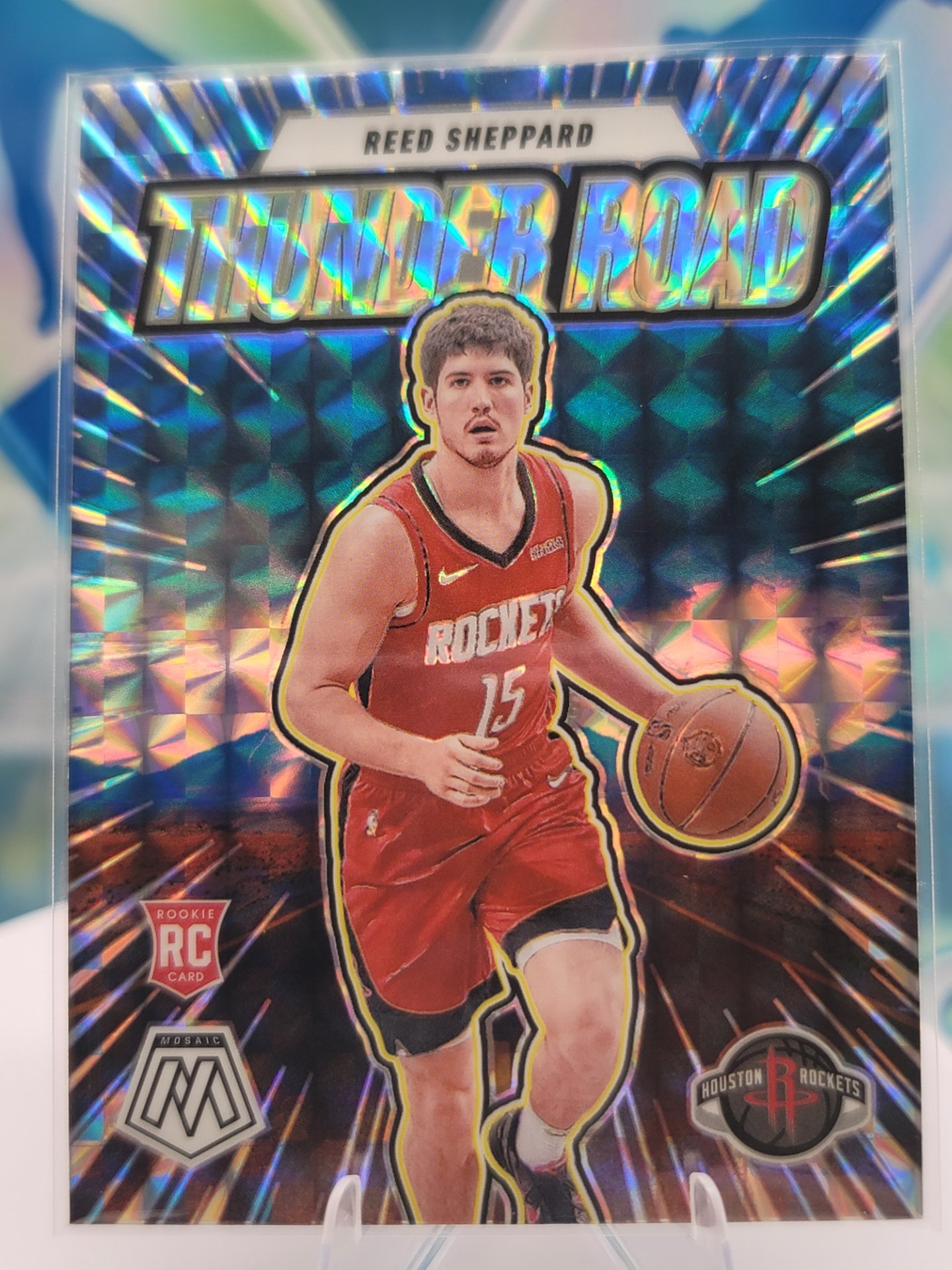2025 Panini Mosaic Reed Sheppard — 2025 Panini Mosaic Thunder Road X-Fractor Reed Sheppard Rookie