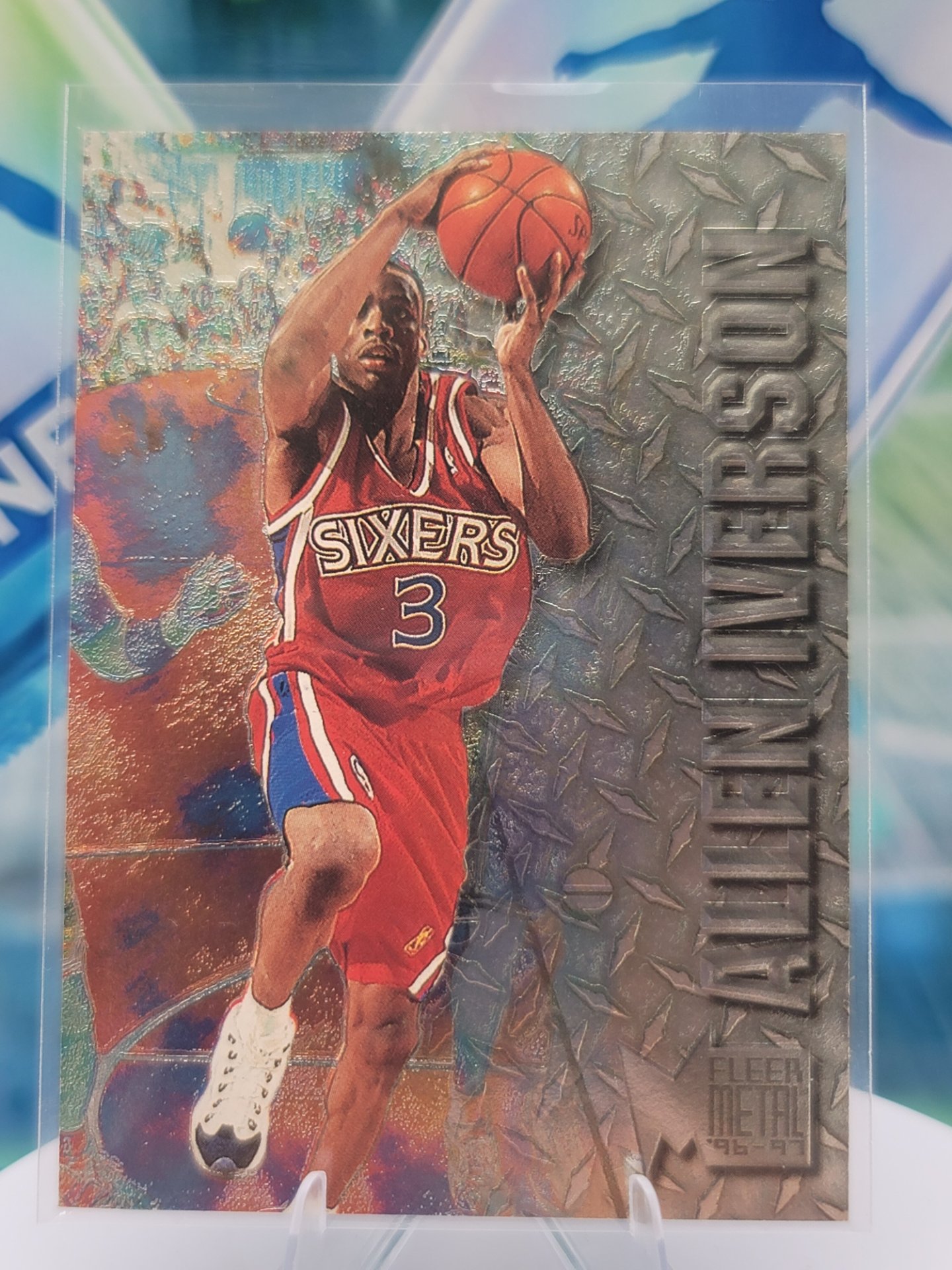 1997 Fleer Metal Allen Iverson — 1997 Fleer Metal Base Allen Iverson