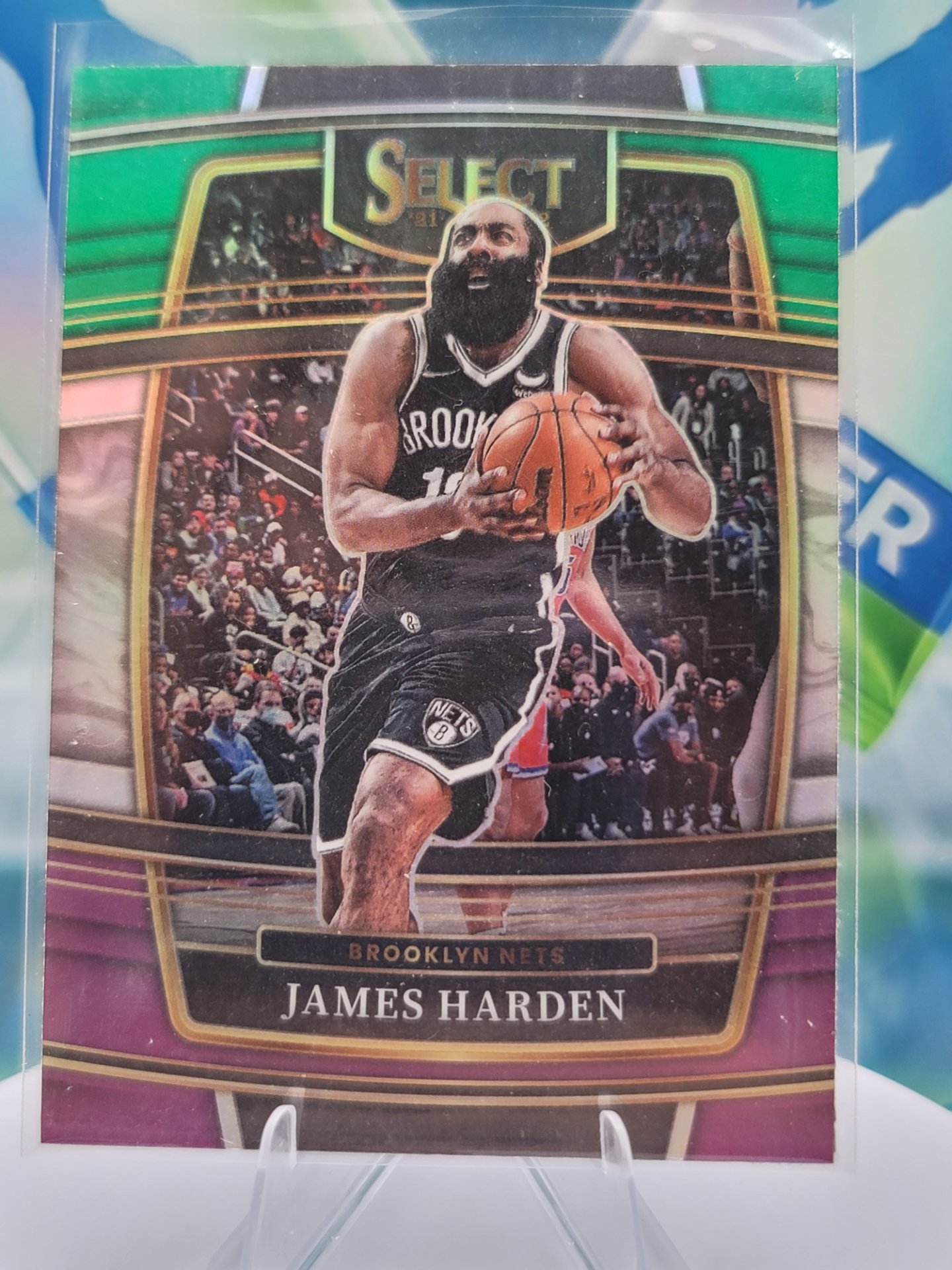 2022 Panini Select James Harden — 2022 Panini Select Concourse Green White Purple James Harden