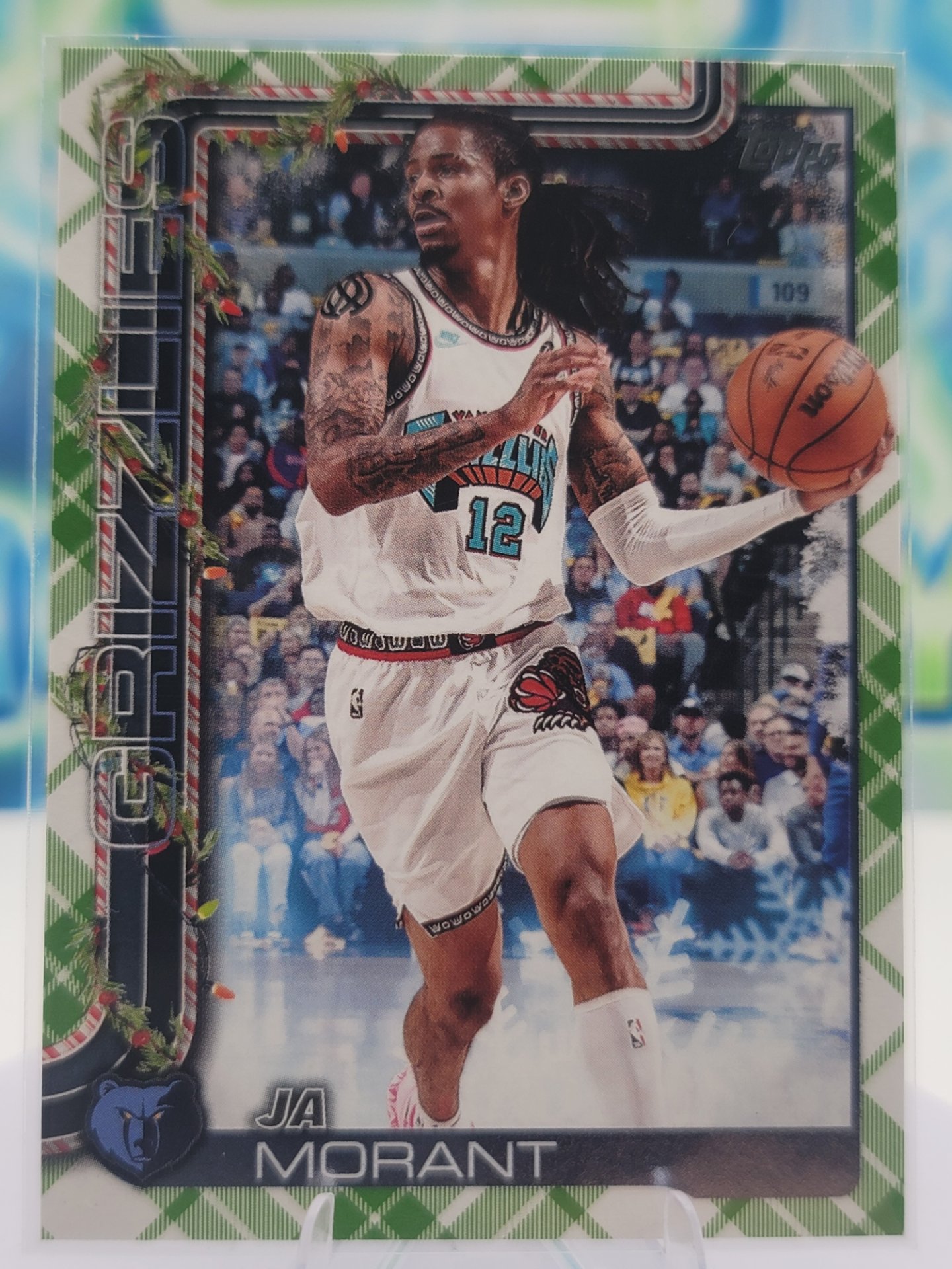 2025 Topps Topps Holiday Ja Morant — 2025 Topps Topps Holiday Plaid Ja Morant