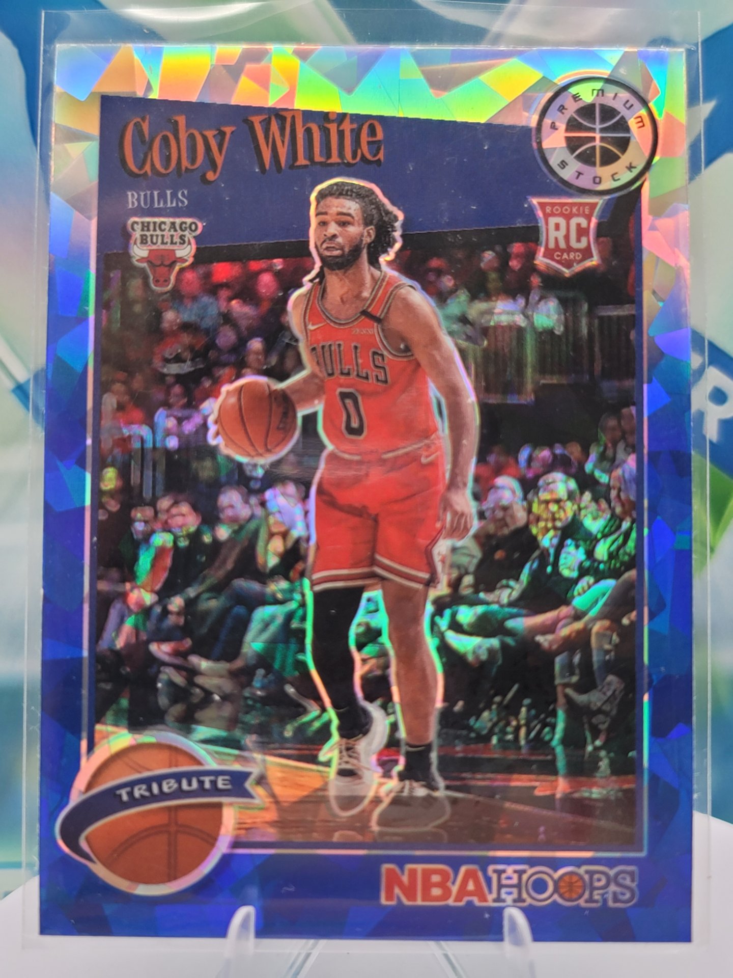 2020 Panini NBA Hoops Coby White — 2020 Panini NBA Hoops Premium Stock Diamante Coby White Rookie
