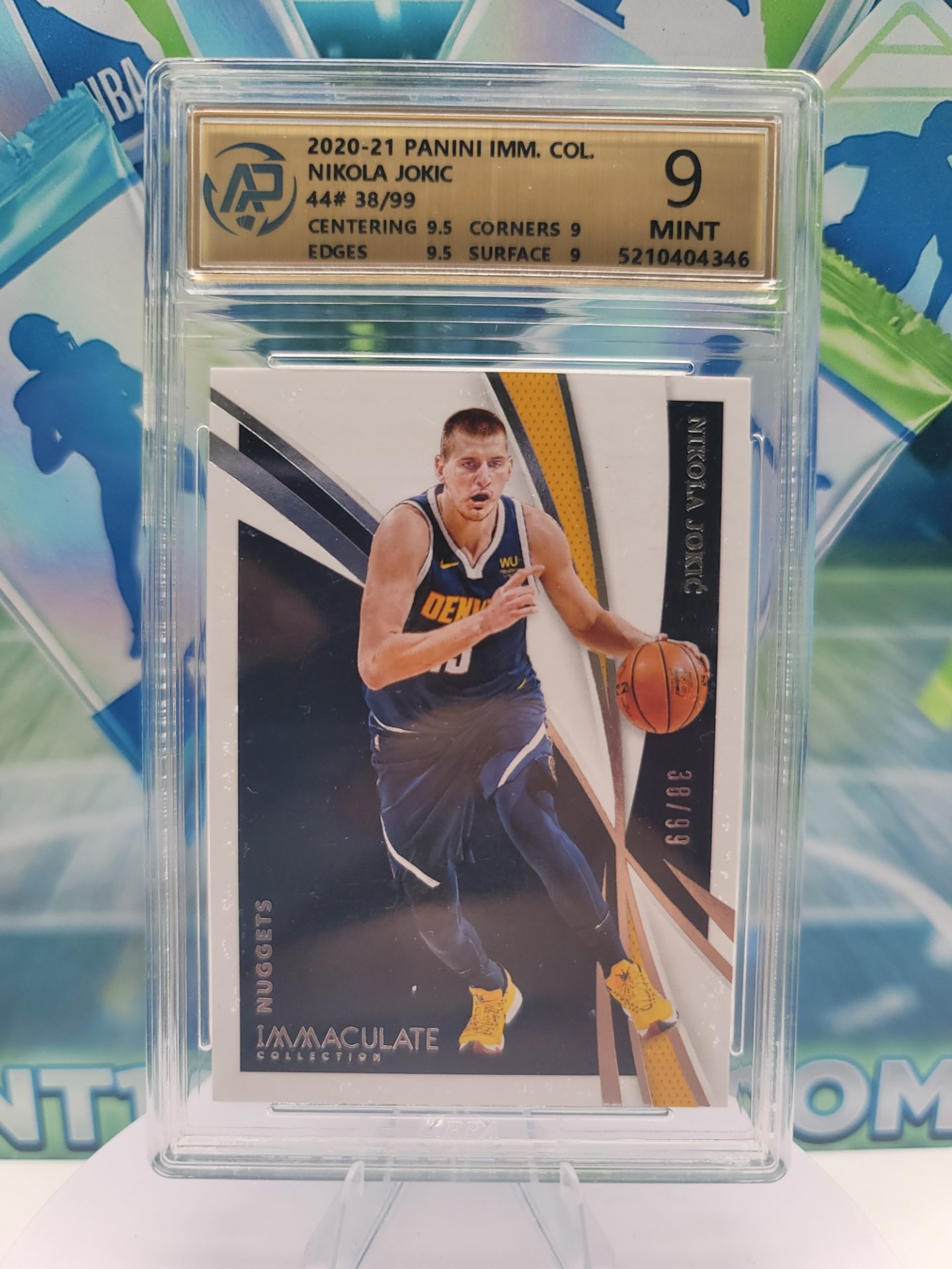 2021 Panini Immaculate Nikola Jokic — 2021 Panini Immaculate Base Nikola Jokic #38 of 99 RPA 9.0