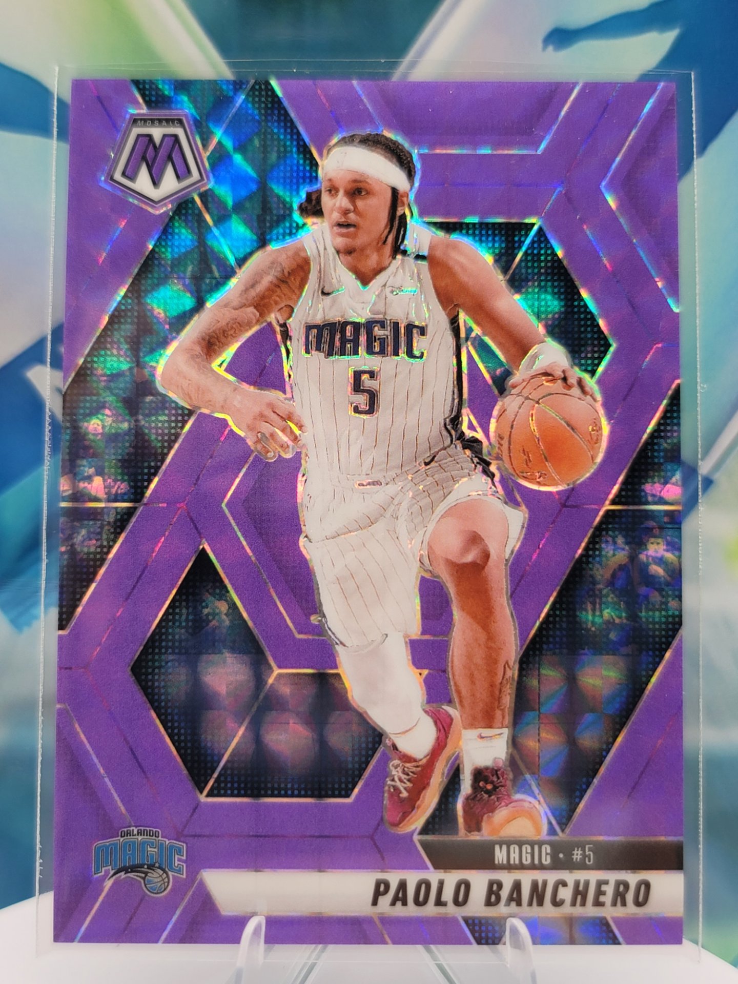 2025 Panini Mosaic Paolo Banchero — 2025 Panini Mosaic X-Fractor Paolo Banchero #191 of 249