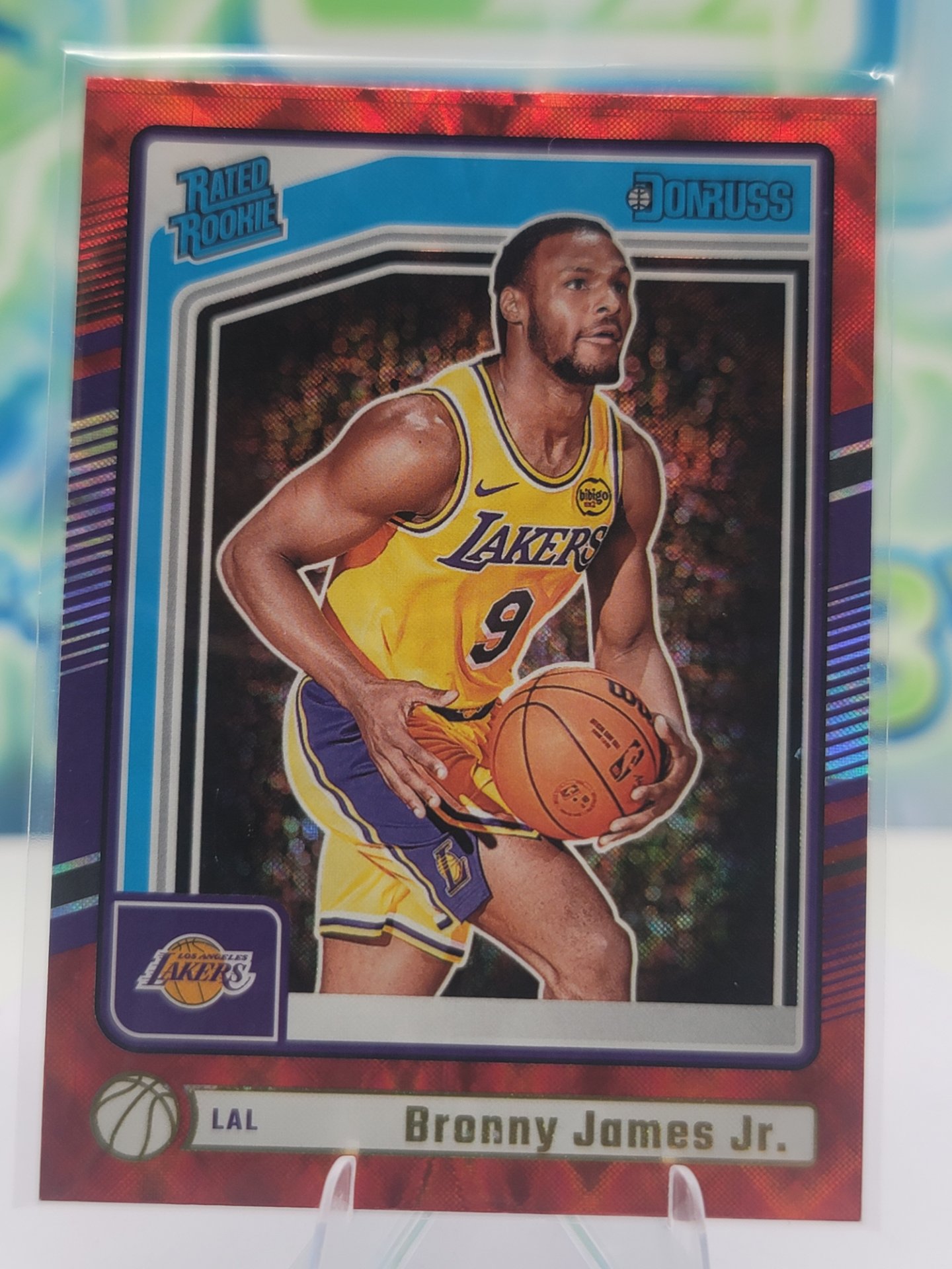 2025 Panini Donruss Bronny James Jr — 2025 Panini Donruss Rated Rookie Red Wedges Bronny James Jr