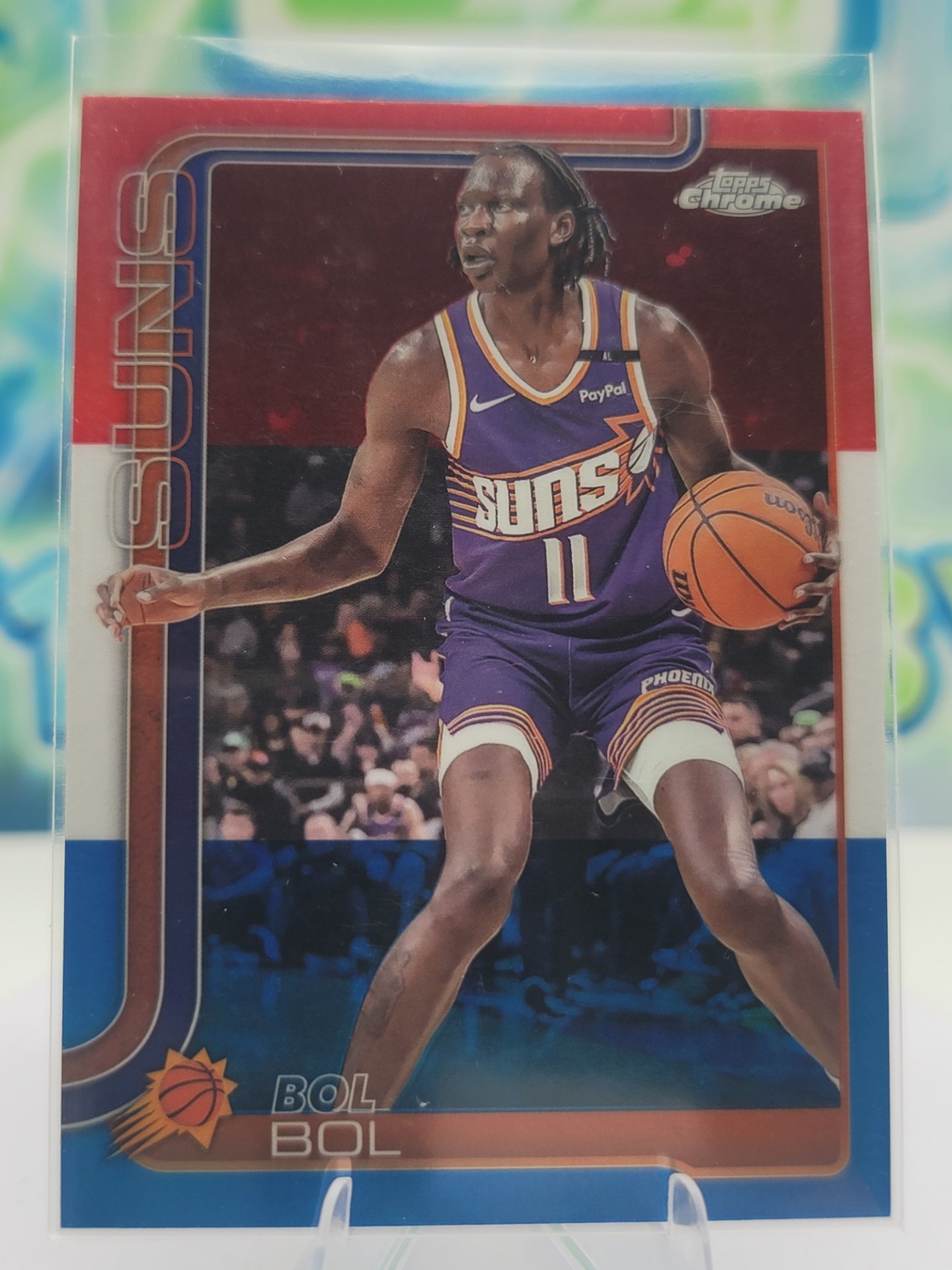 2025 Topps Topps Chrome Bol Bol — 2025 Topps Topps Chrome Red White Blue Bol Bol