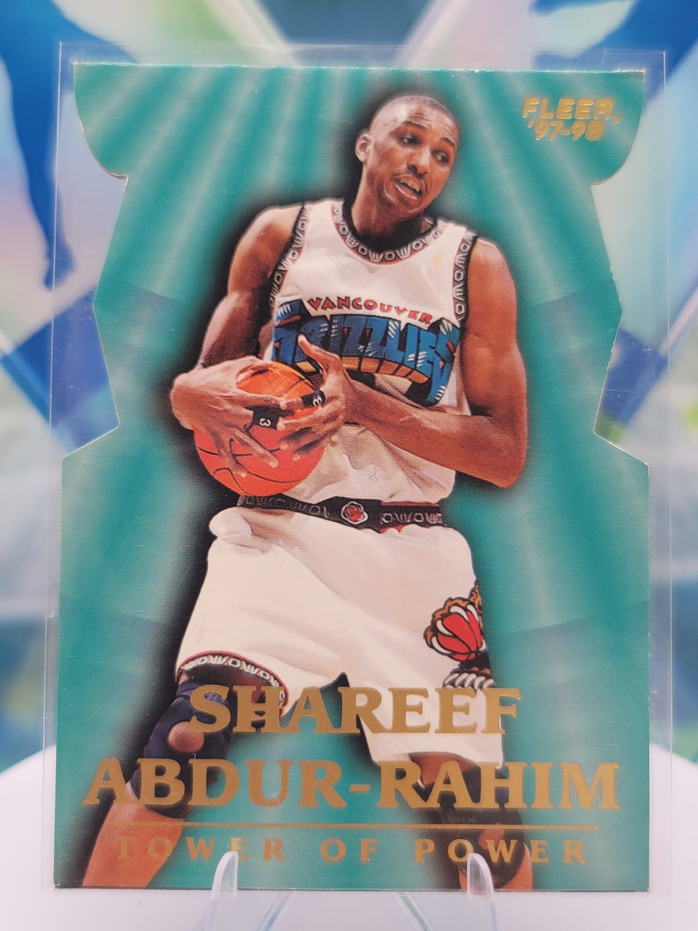 1998 Fleer Shareef Abdur-Rahim — 1998 Fleer Tower of Power Die-cut Shareef Abdur-Rahim