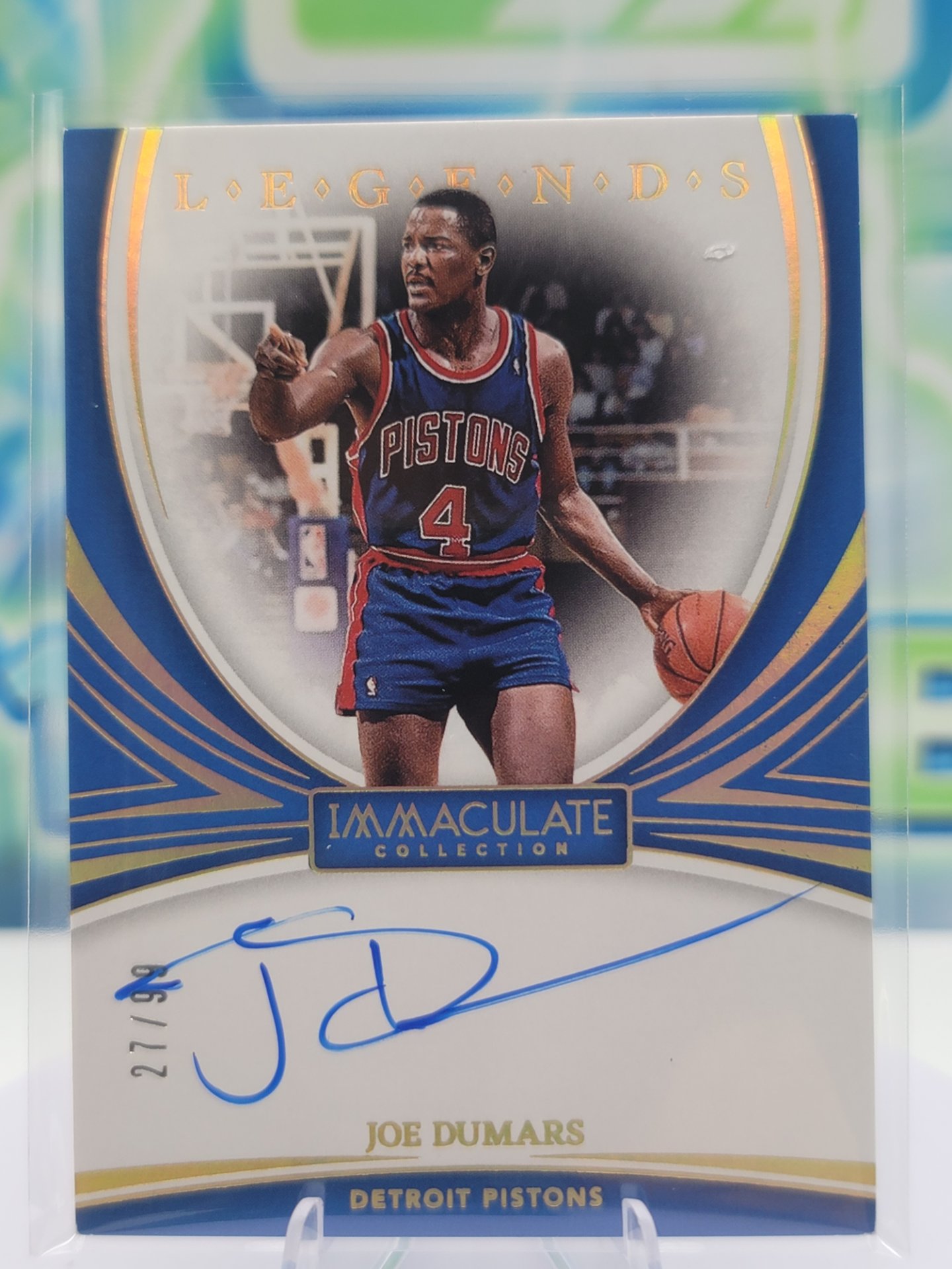 2024 Panini Immaculate Joe Dumars — 2024 Panini Immaculate Legends Joe Dumars Auto #27 of 99