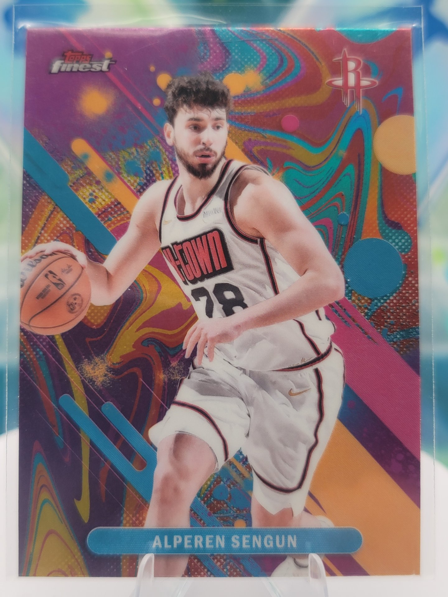 2026 Topps Topps Finest Alperen Sengun — 2026 Topps Topps Finest Common Oil Spill Alperen Sengun