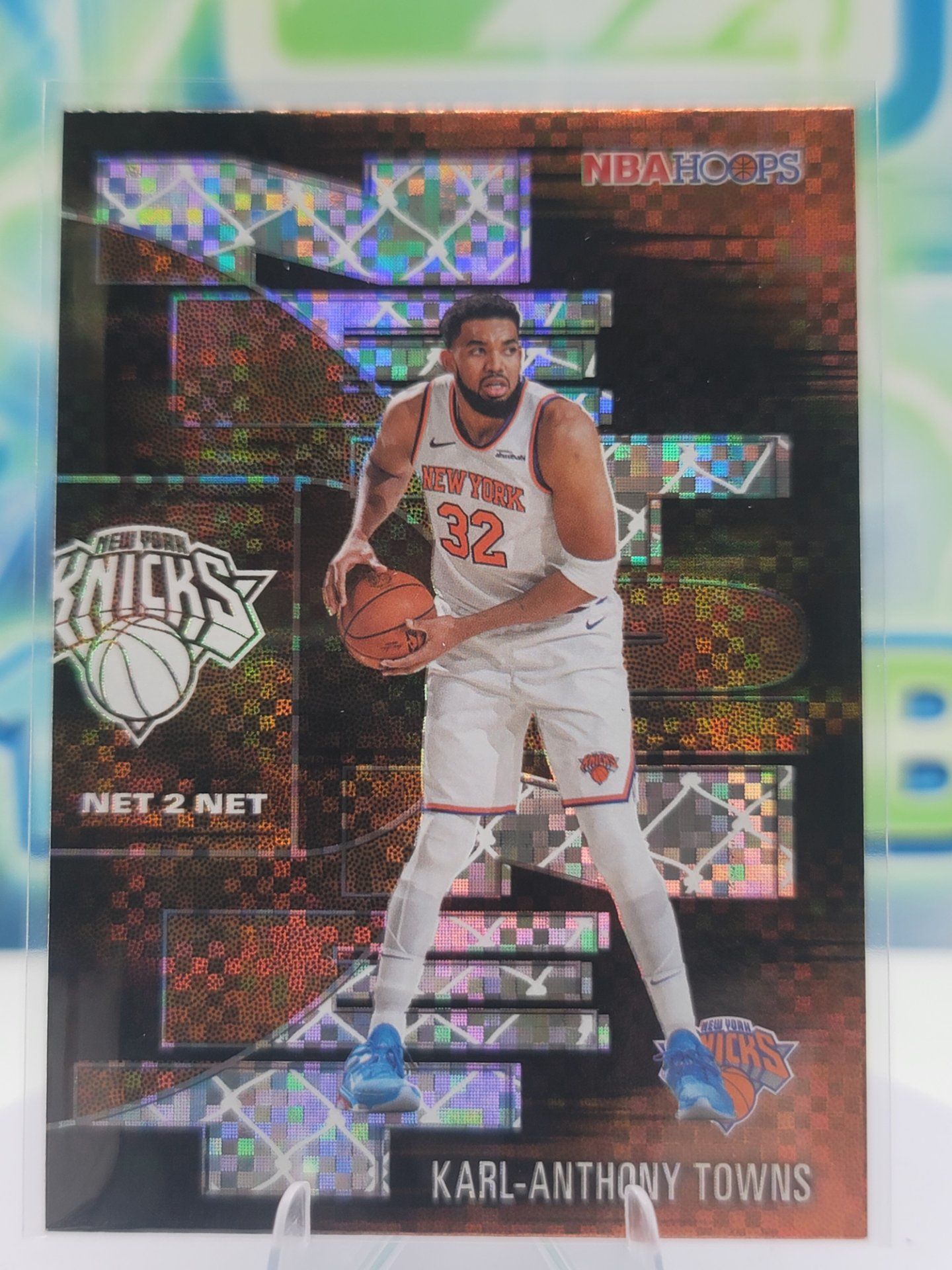 2026 Topps NBA Hoops Karl-Anthony Towns — 2026 Topps NBA Hoops Net 2 Net Orange Light Burst Karl-Anthony Towns