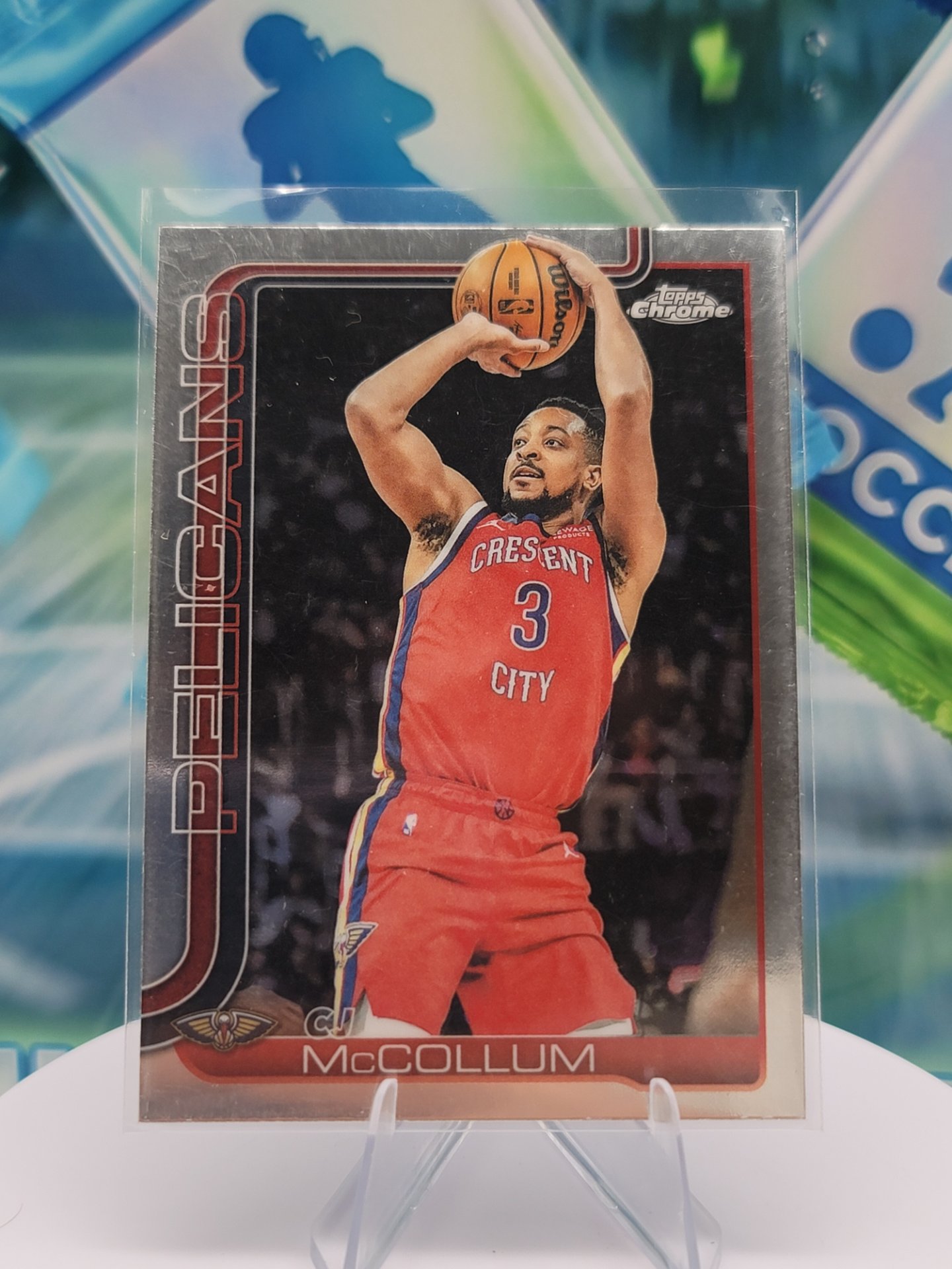 2025 Topps Topps Chrome Cj McCollum — 2025 Topps Topps Chrome Base Cj McCollum