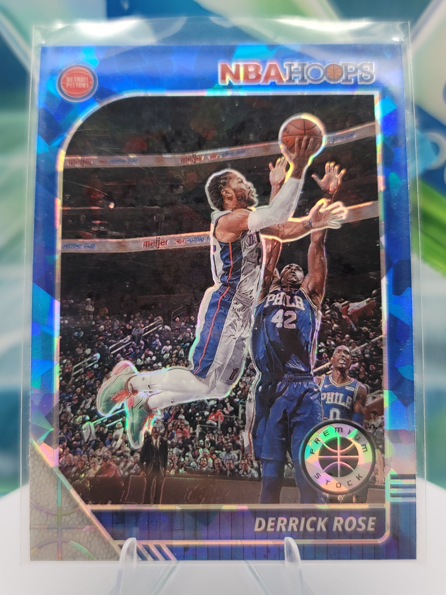 2020 Panini NBA Hoops Derrick Rose — 2020 Panini NBA Hoops Premium Stock Blue Ice Derrick Rose