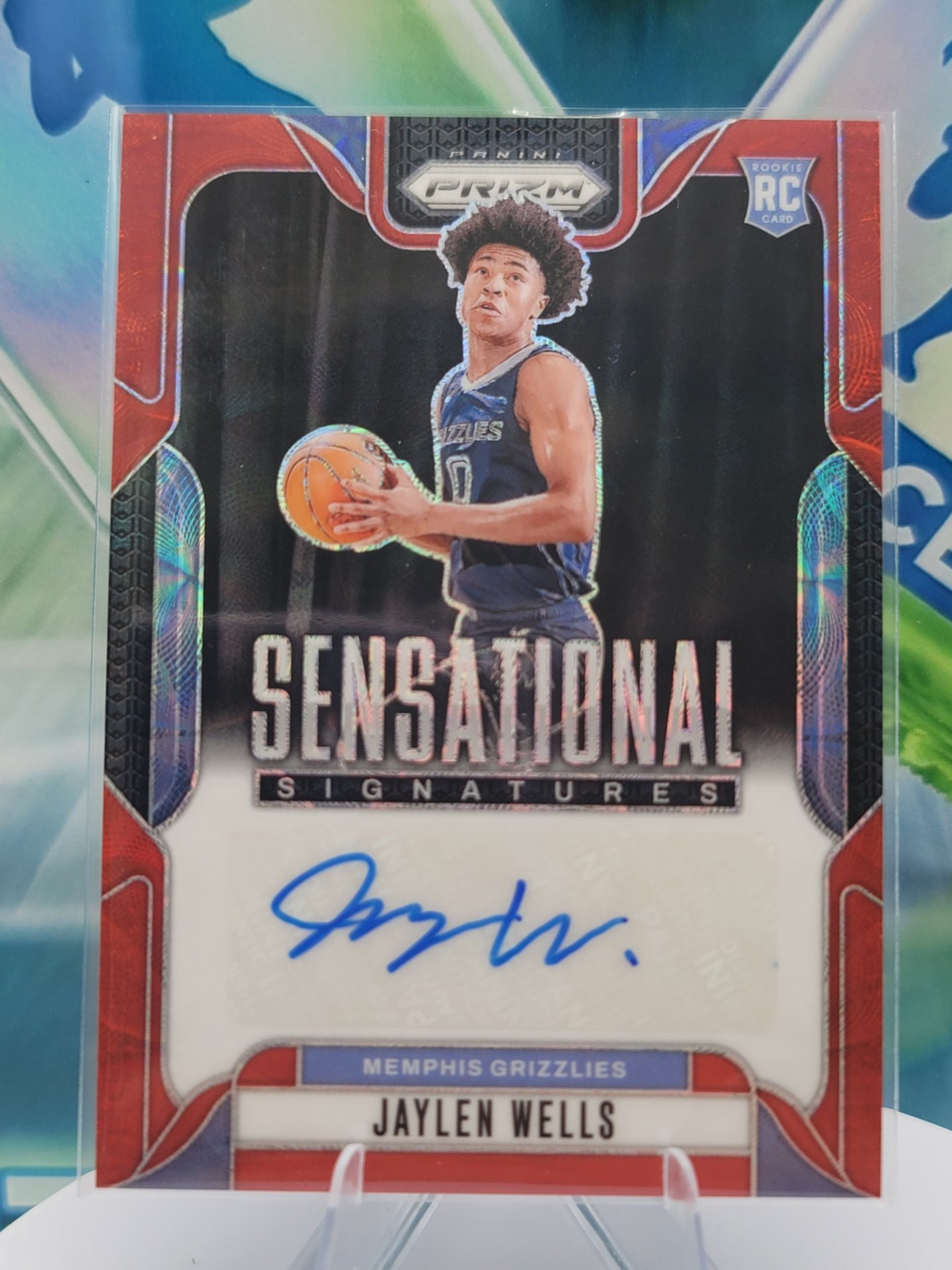 2025 Panini Prizm Jaylen Wells — 2025 Panini Prizm Sensational Signatures Scope Jaylen Wells Rookie Autograph