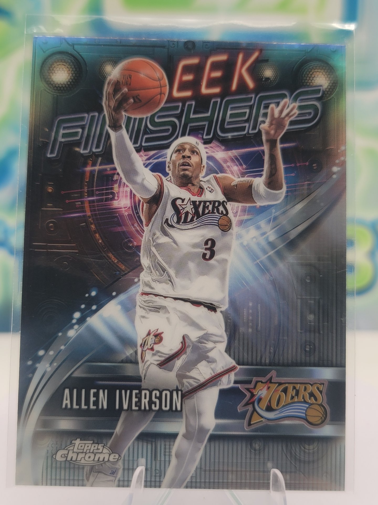 2025 Topps Topps Chrome Allen Iverson — 2025 Topps Topps Chrome Sleek Finishers Refractor Allen Iverson