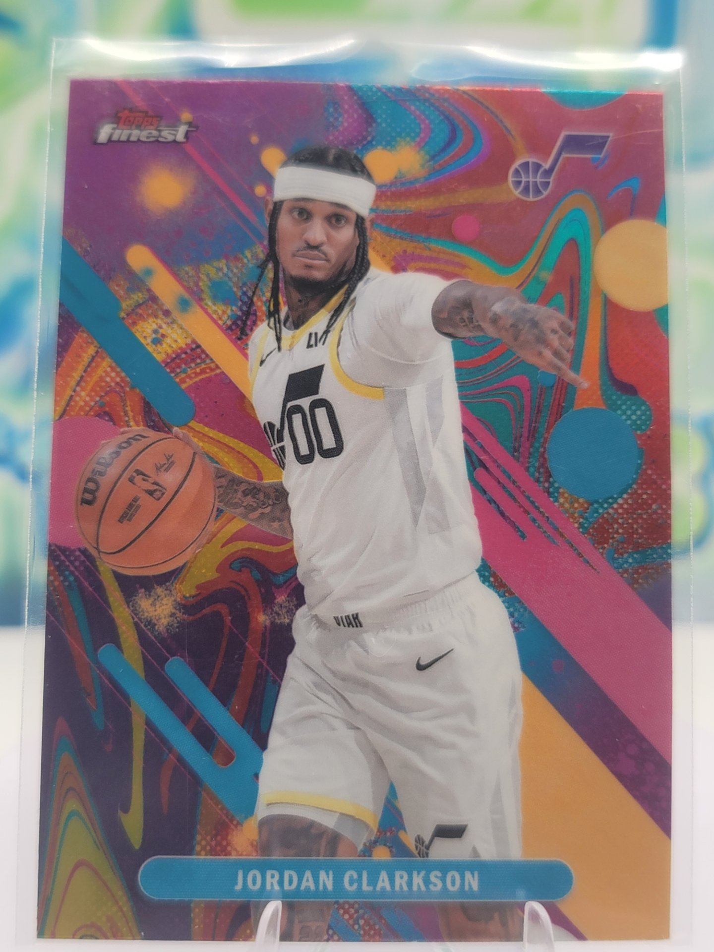 2026 Topps Topps Finest Jordan Clarkson — 2026 Topps Topps Finest Common Oilspill Jordan Clarkson