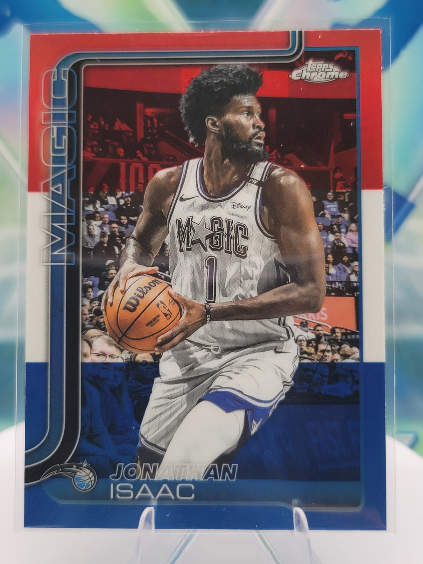 2025 Topps Topps Chrome Jonathan Isaac — 2025 Topps Topps Chrome Red White Blue Jonathan Isaac