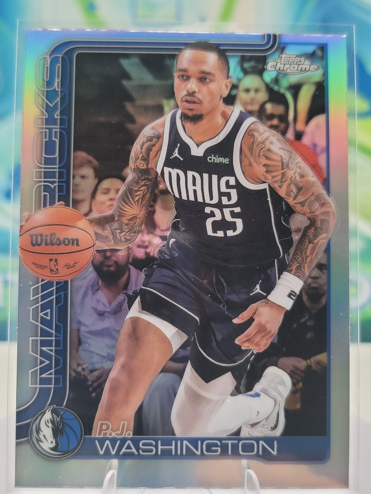 2025 Topps Topps Chrome PJ Washington Jr. — 2025 Topps Topps Chrome Refractor PJ Washington Jr.
