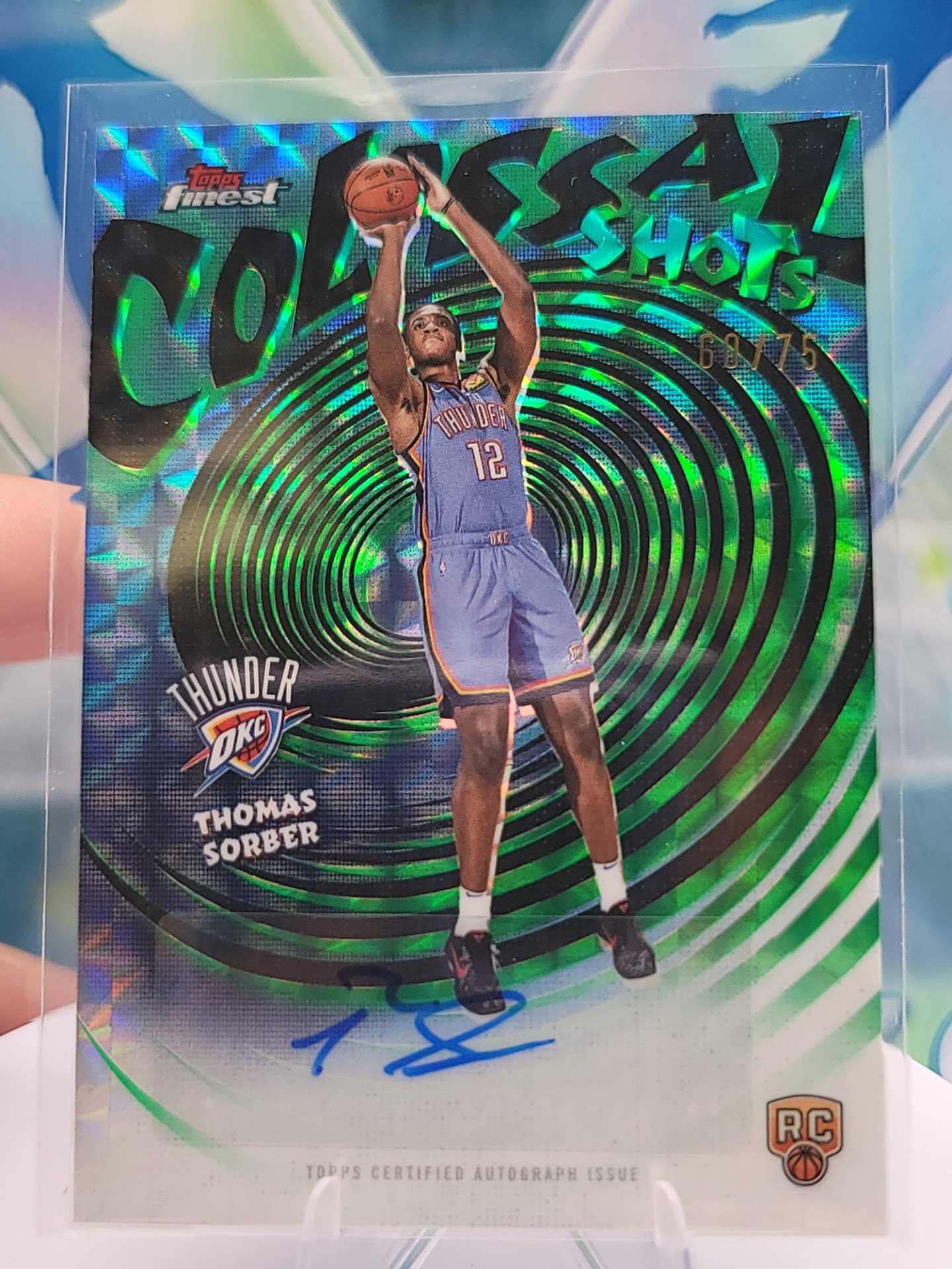 2026 Topps Topps Finest Thomas Sorber — 2026 Topps Topps Finest Colossal Shots X-Fractor Thomas Sorber #60 of 75 Rookie Autograph