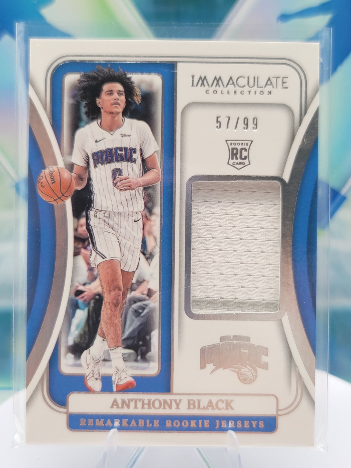 2024 Panini Immaculate Anthony Black — 2024 Panini Immaculate Remarkable Rookie Jersey Patch Anthony Black #57 of 99 Rookie Patch/Memorabilia