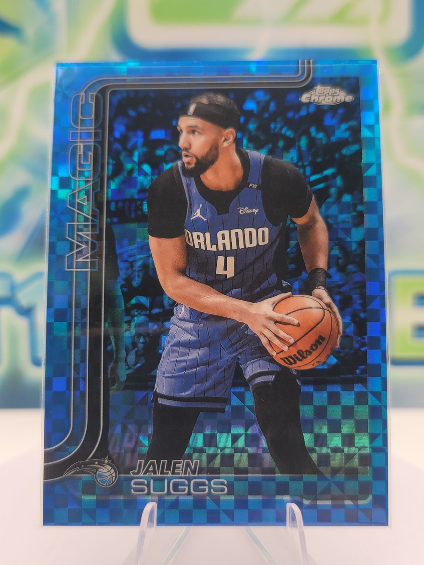 2025 Topps Topps Chrome Jalen Suggs — 2025 Topps Topps Chrome Blue X-Fractor Jalen Suggs