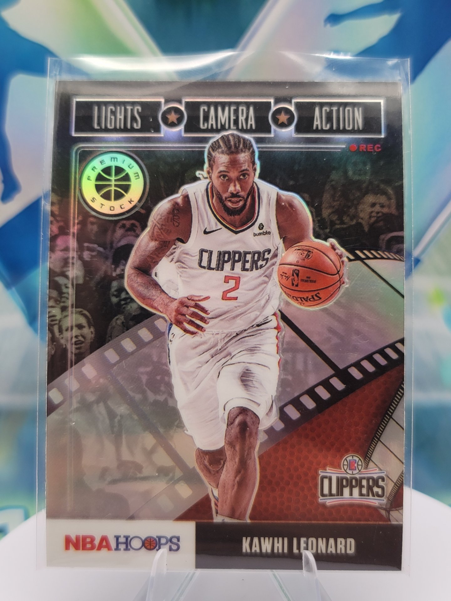 2020 Panini NBA Hoops Kawhi Leonard — 2020 Panini NBA Hoops Lights Camera Action Refractor Kawhi Leonard