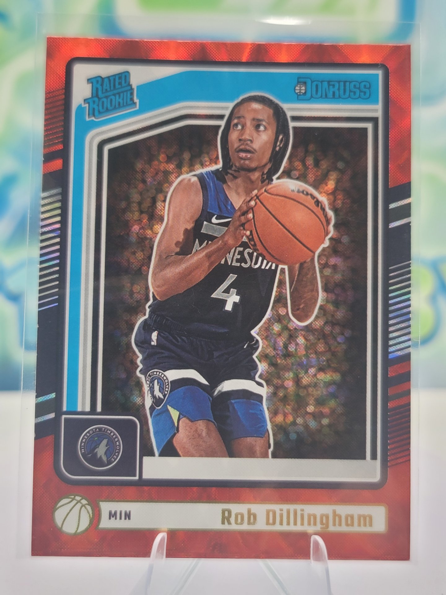 2025 Panini Donruss Rob Dillingham — 2025 Panini Donruss Rated Rookie Red Wedges Rob Dillingham