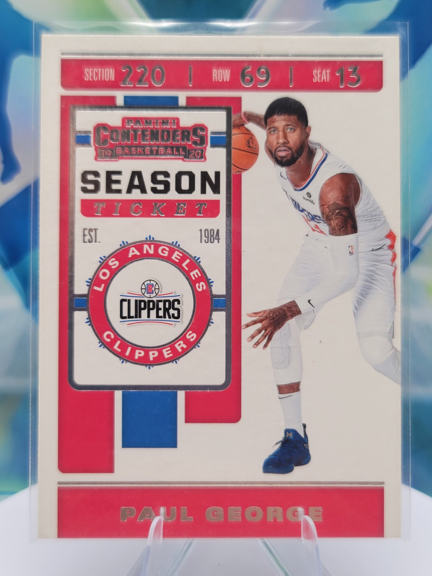 2020 Panini Contenders Paul George — 2020 Panini Contenders Season Ticket Paul George