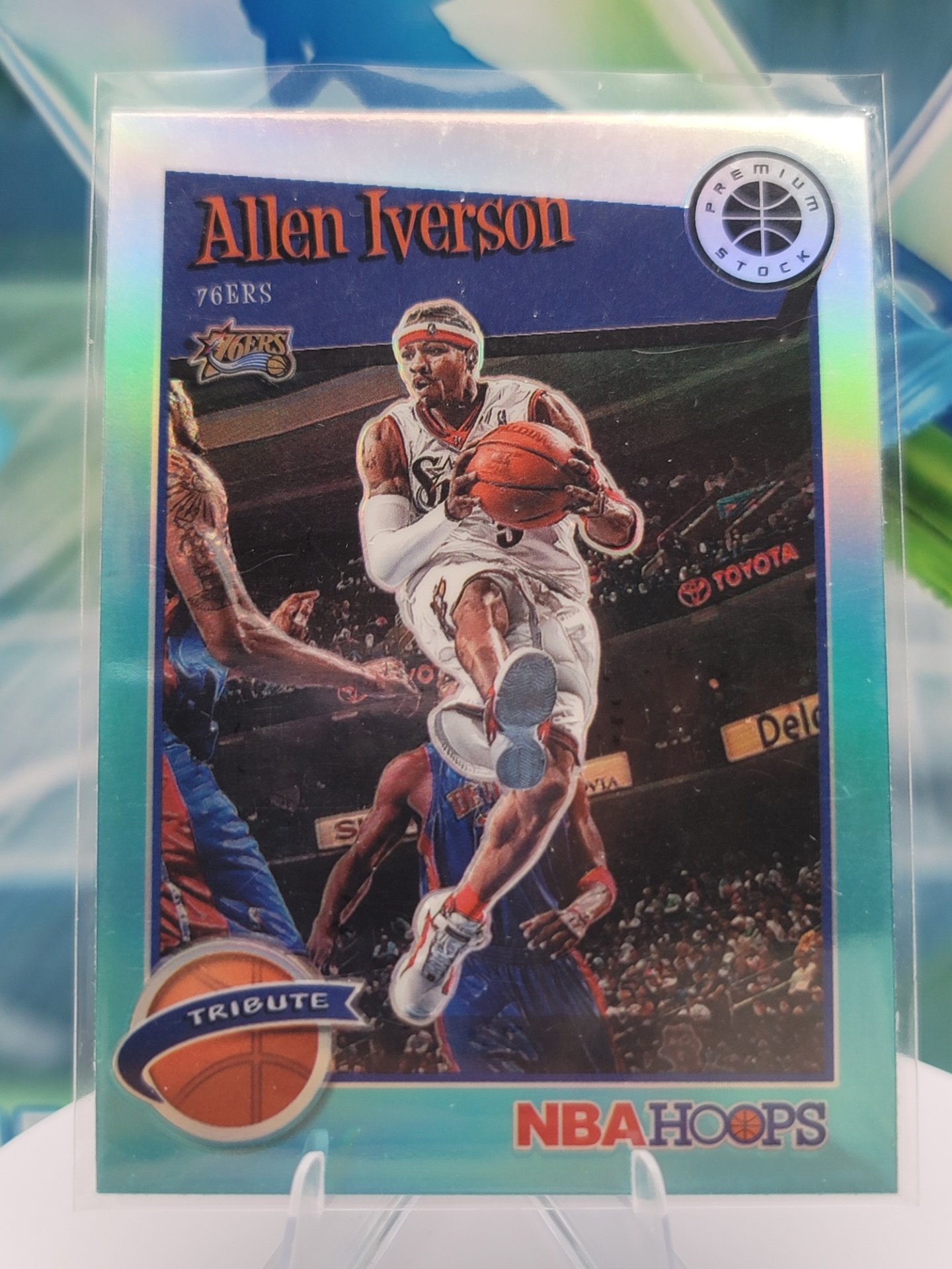 2020 Panini NBA Hoops Allen Iverson — 2020 Panini NBA Hoops Premium Stock Green Allen Iverson