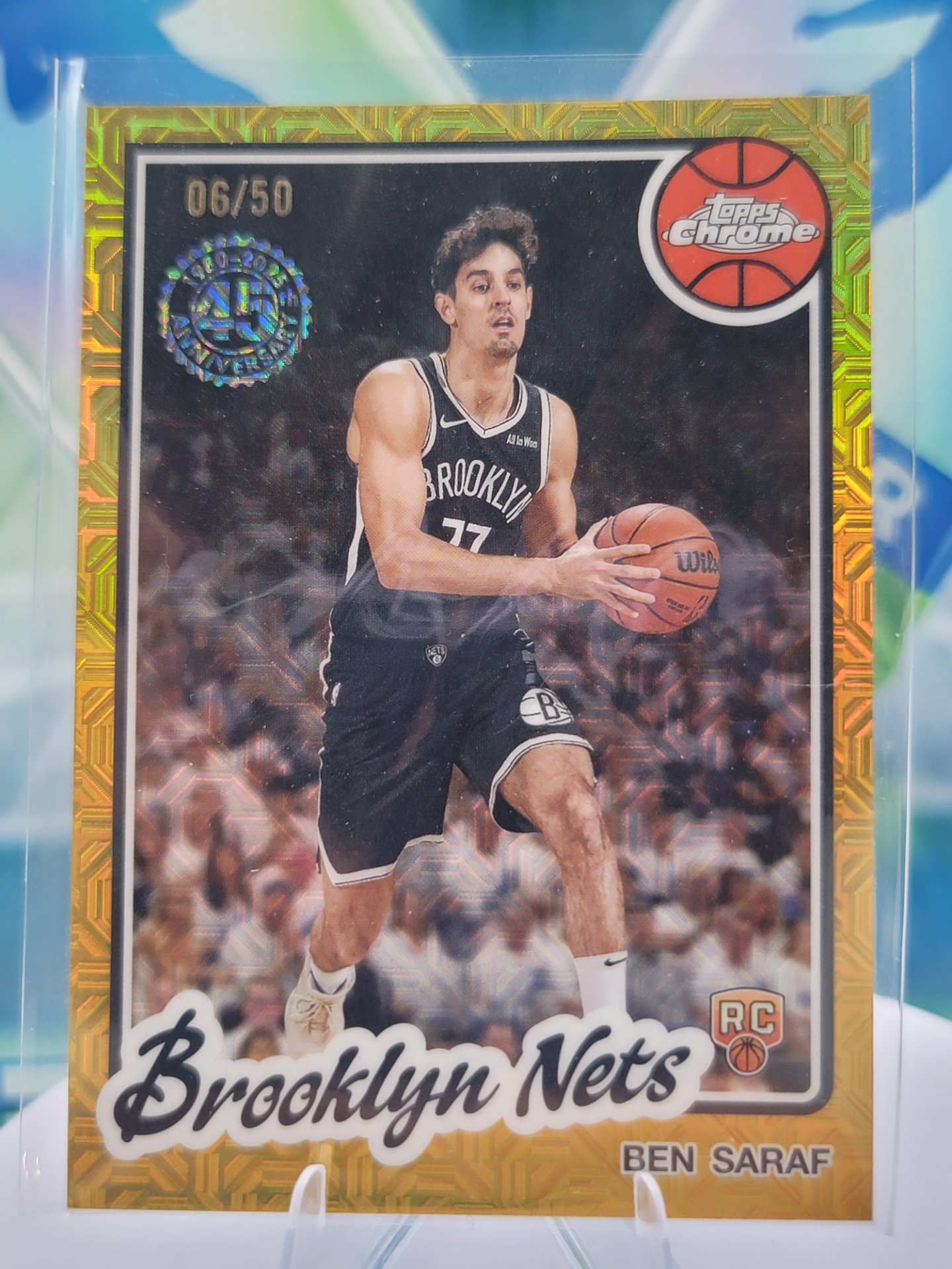 2025 Topps Topps Chrome Ben Saraf — 2025 Topps Topps Chrome Mojo Refractor Ben Saraf #6 of 50 Rookie