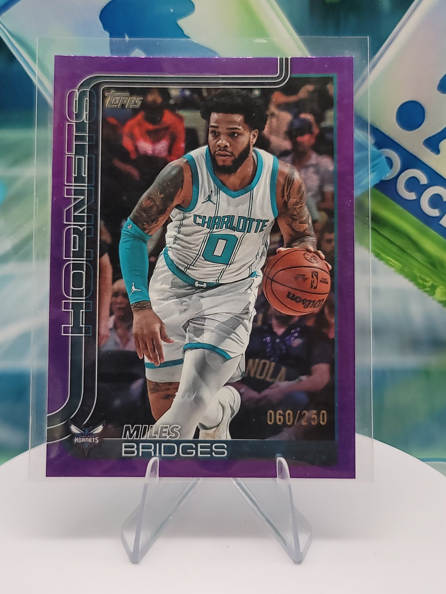 2025 Topps Topps Flagship Miles Bridges — 2025 Topps Topps Flagship Purple Miles Bridges #60 of 250