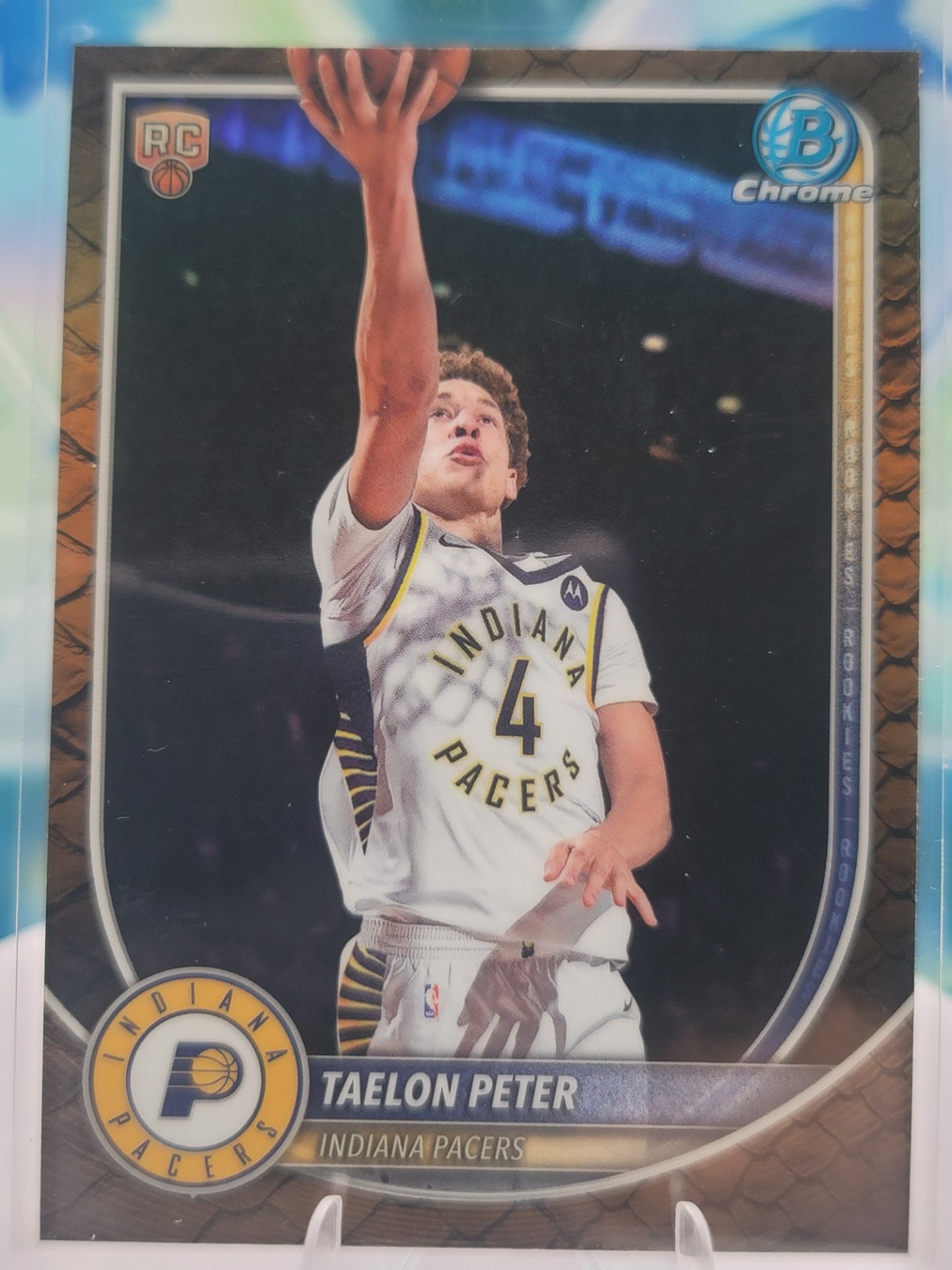 2025 Topps Bowman Taelon Peter — 2025 Topps Bowman Chrome Reptilian Refractor Taelon Peter Rookie