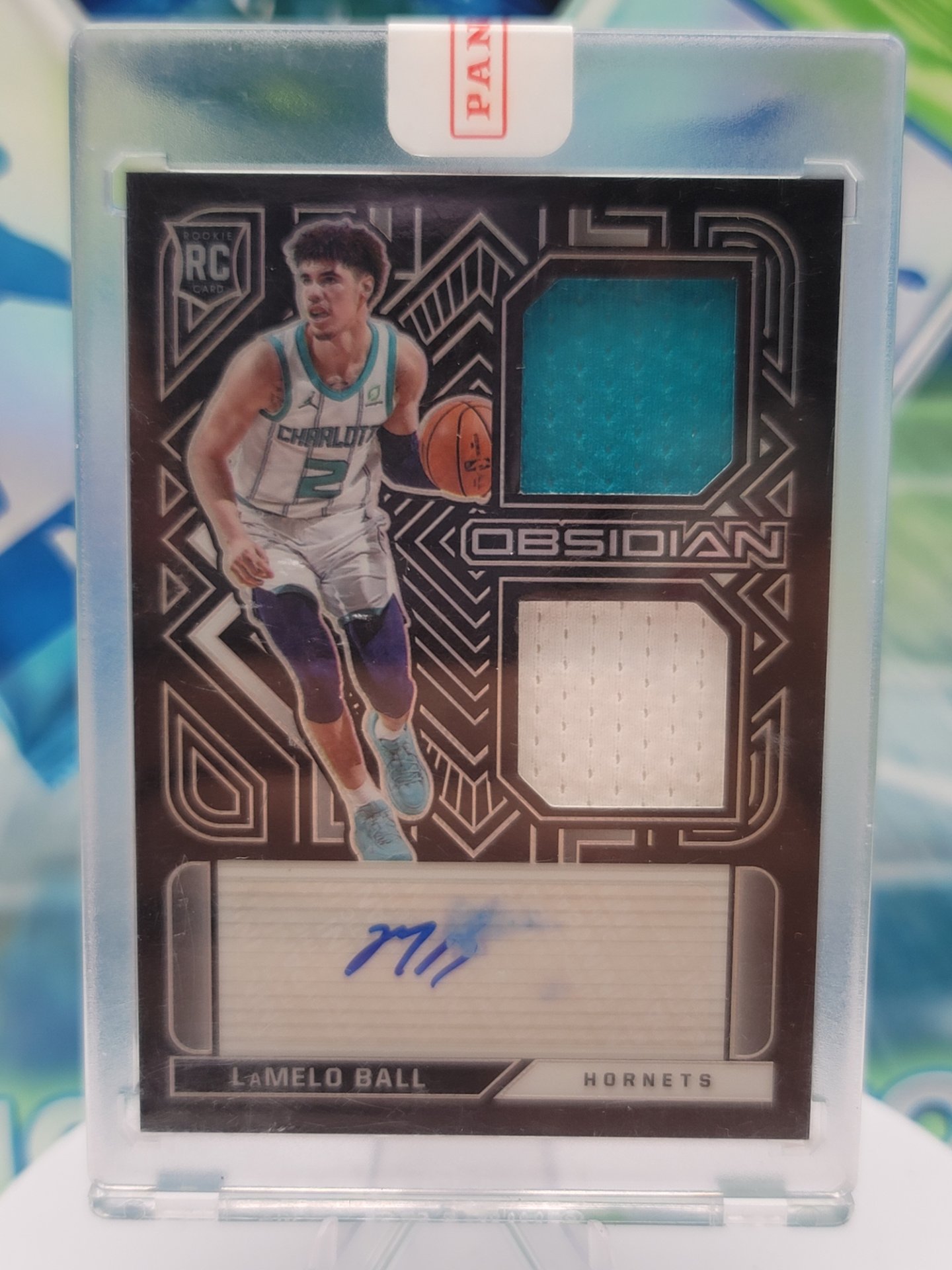 2021 Panini Obsidian Lamelo Ball — 2021 Panini Obsidian RPA Lamelo Ball #44 of 49 Rookie Autograph Patch/Memorabilia